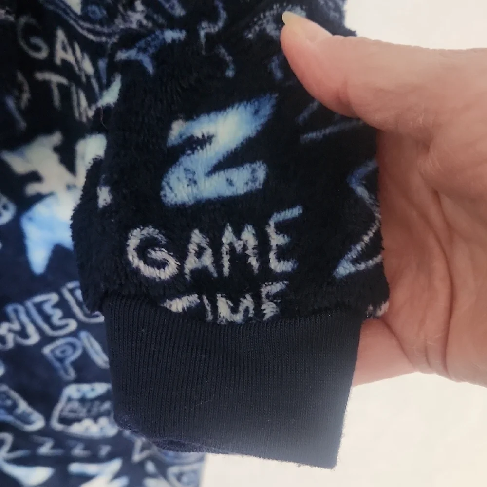 Cat & Jack Blue Game time Graphic One Piece zip up size S - 6/7 NWOT - Picture 6 of 7